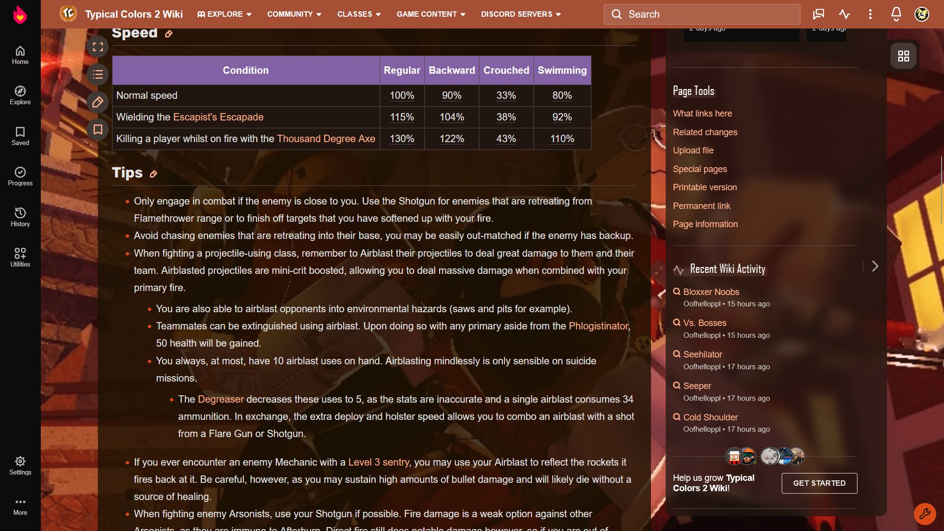 Scrolled Arsonist article with FandomDesktop