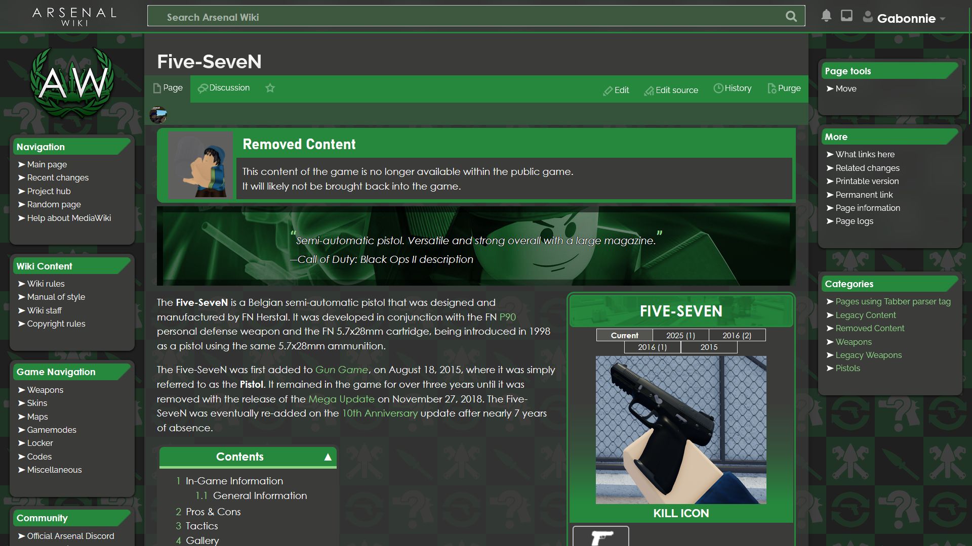 Five-SeveN article with Timeless