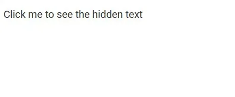 A user clicking on a custom collapsible that swaps its own toggle's text and the collapsible's content.